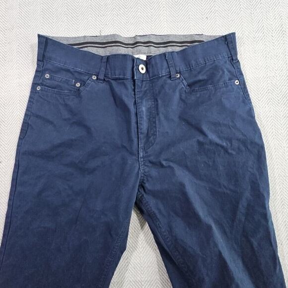 Member's Mark Mason Chino Men's Size W34xL32 Navy Stretch Style M721480 5 Pocket - Picture 7 of 16